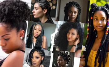 Stylish black hairstyle for women in 2024 showcasing natural texture and volume.