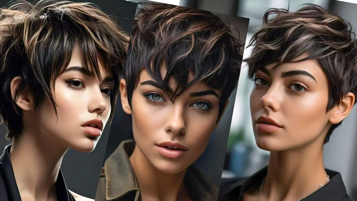 Boyish pixie cut for thick hair in 2024