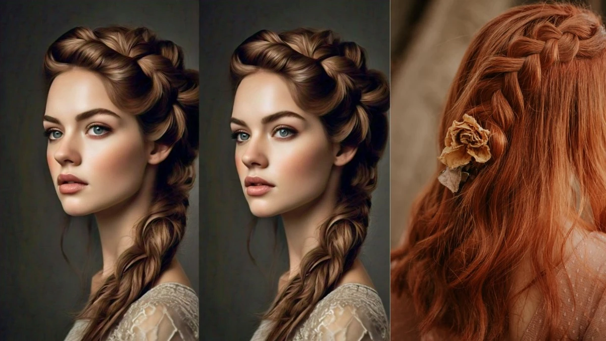 Braided Medium-Length Hairstyle for women 