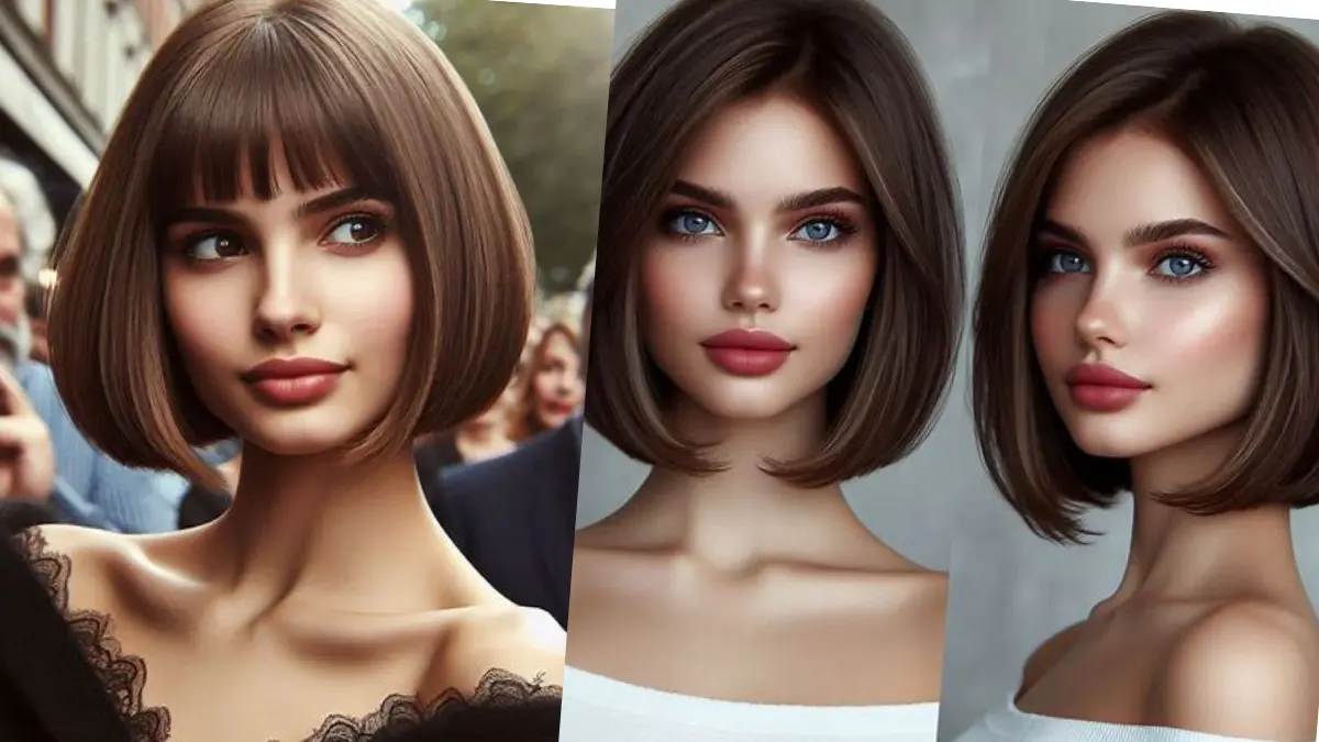 Woman with a classic bob haircut featuring even-length strands and a sleek finish.