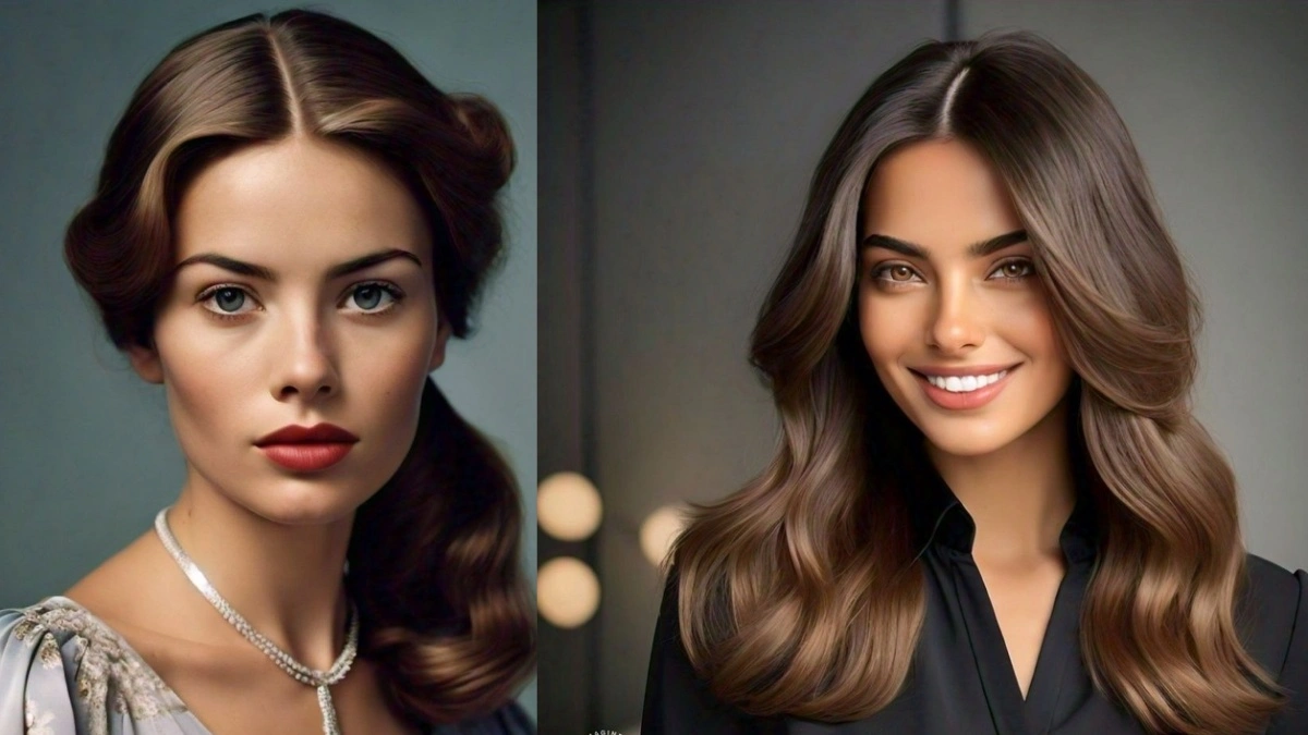 Classic Middle Part Hairstyle for women