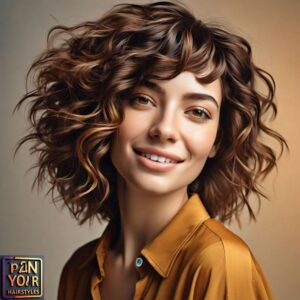 Lob curly haircuts for women - versatile and stylish medium hairstyle