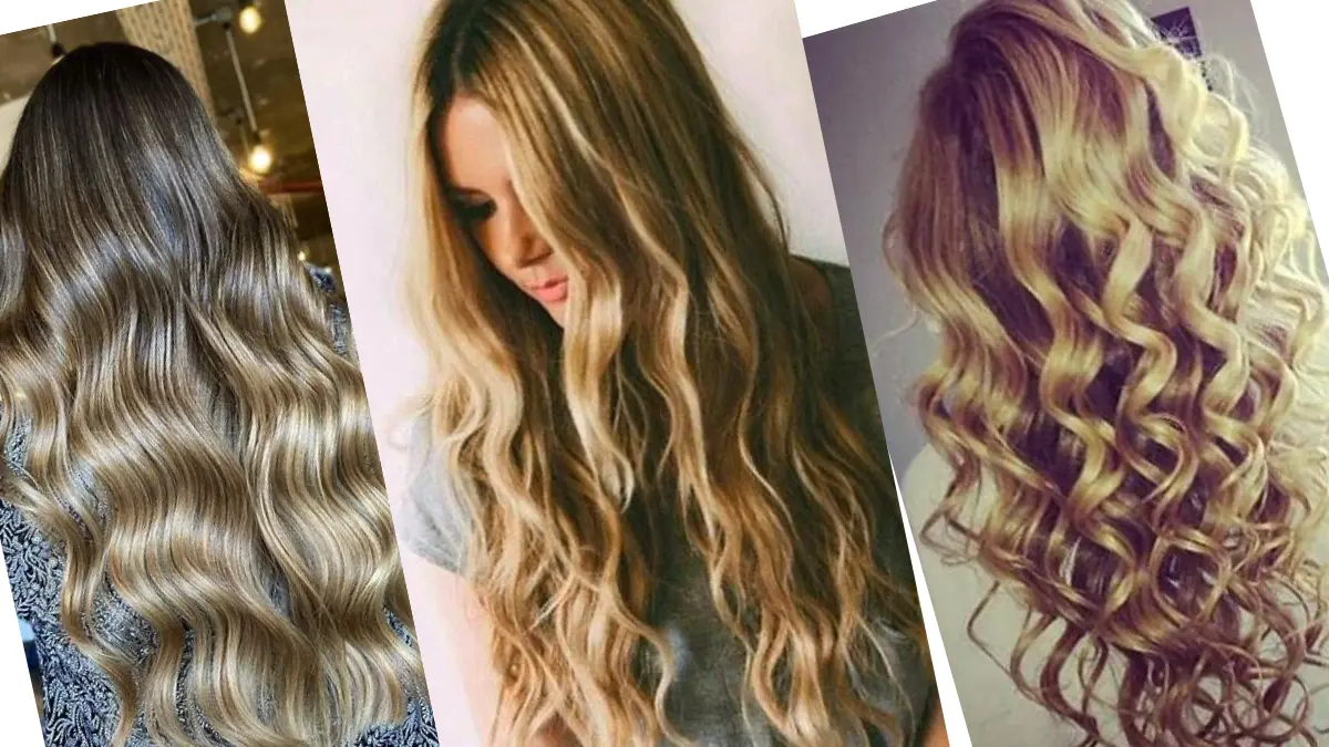 Loose mermaid waves on long hair, creating a dreamy and voluminous look for 2024.