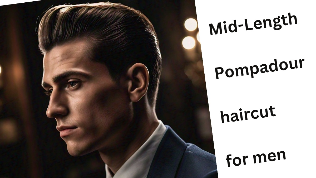 Mid-Length Pompadour men haircut in 2024