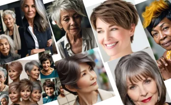 A stylish pixie haircut for a woman over 70 with gray hair, showcasing a modern and chic hairstyle.