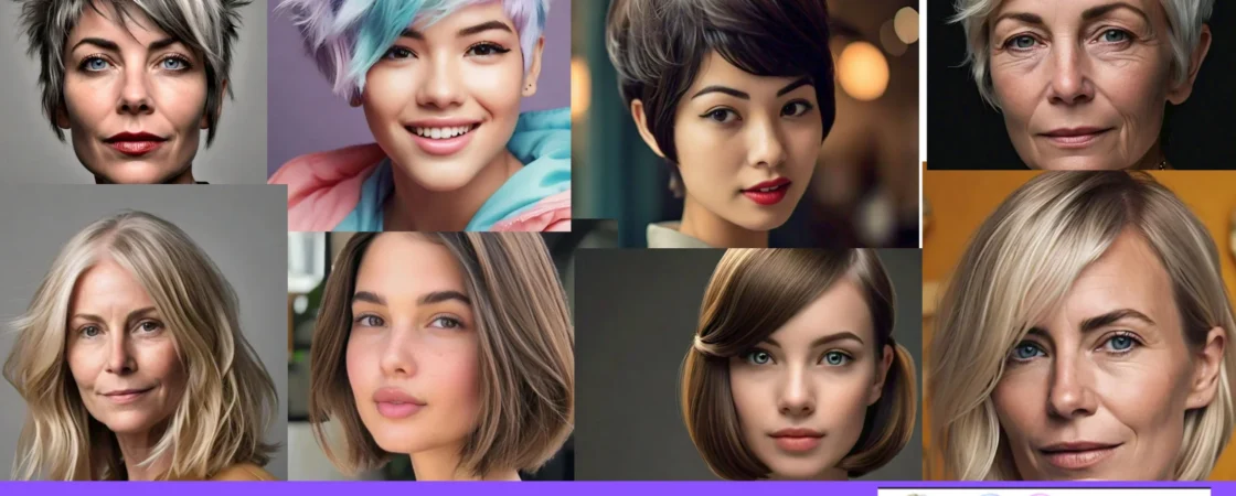 Trendy and stylish short haircuts for young women, showcasing modern, chic, and versatile looks that suit various face shapes and hair textures.