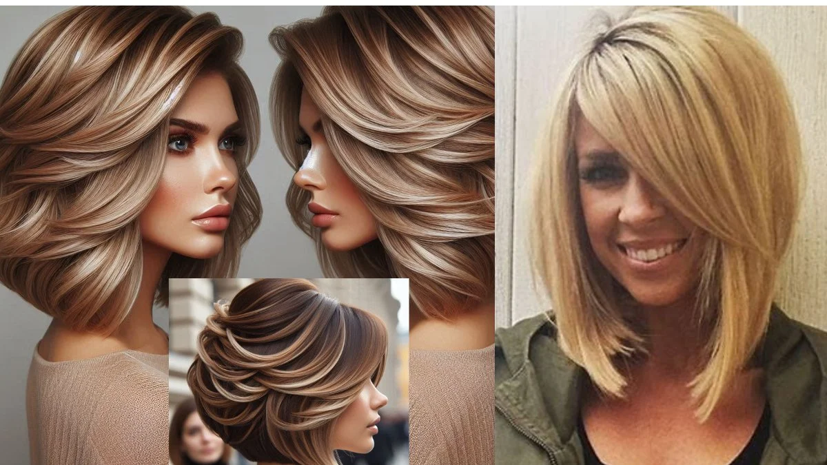 Stacked Medium-Length Hairstyle for women