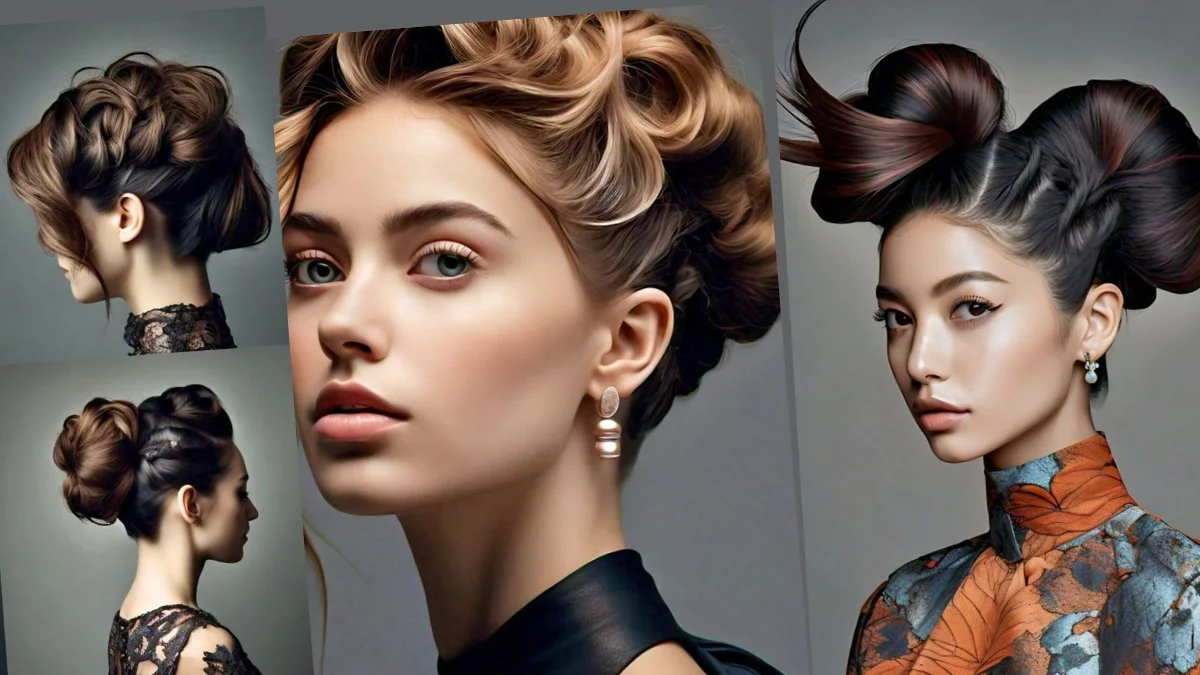 Fashion-forward updo hairstyles with a modern twist, enhancing your stylish appearance.
