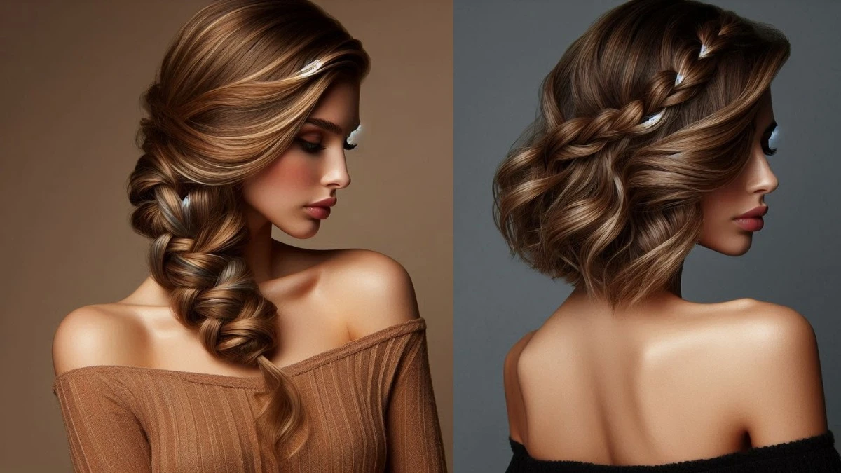 Twisted Shoulder Length Hairstyle