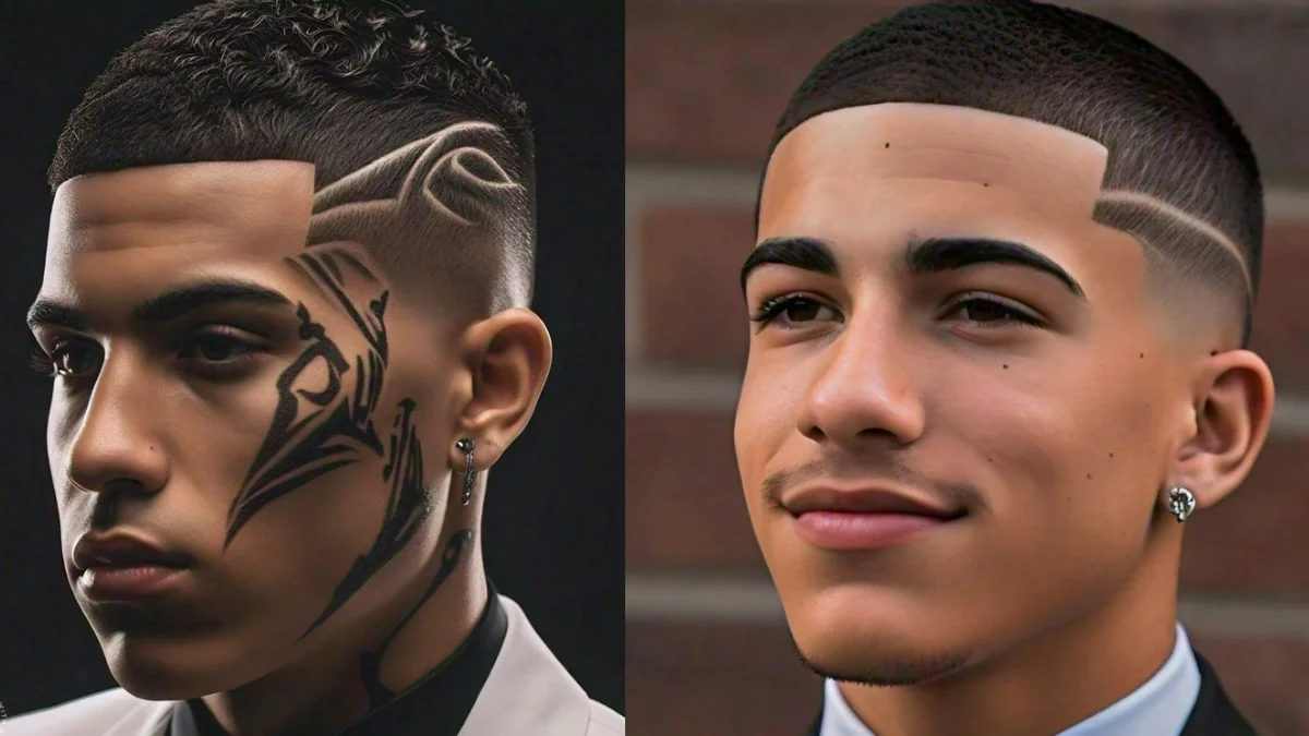 Man with a buzz cut hairstyle featuring a skin fade, a clean and sharp look for prom.