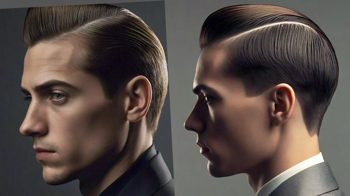 Classic side part hairstyle for men, a timeless choice for formal occasions.