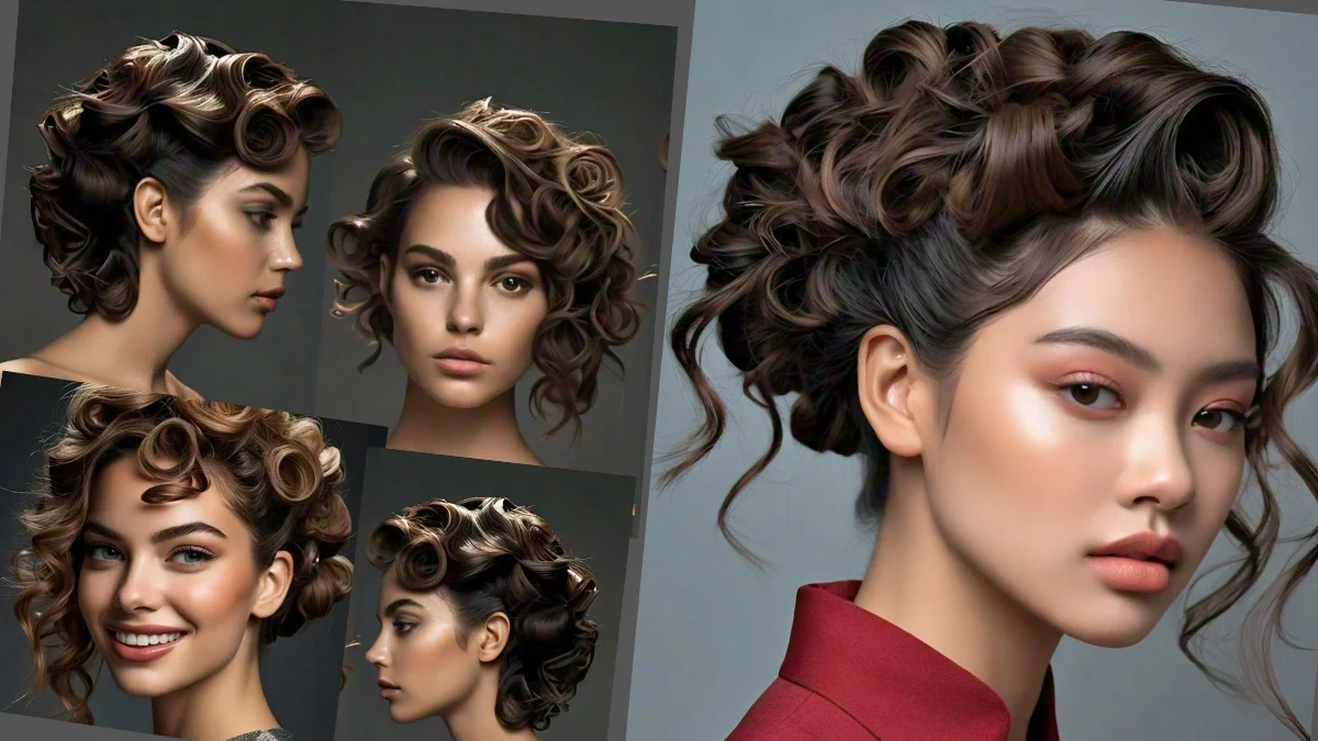 Formal haircut for curly hair, embracing natural curls with elegance.