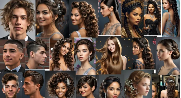 Inspiring Prom Hairstyles for Women, Men & Guys 2024.