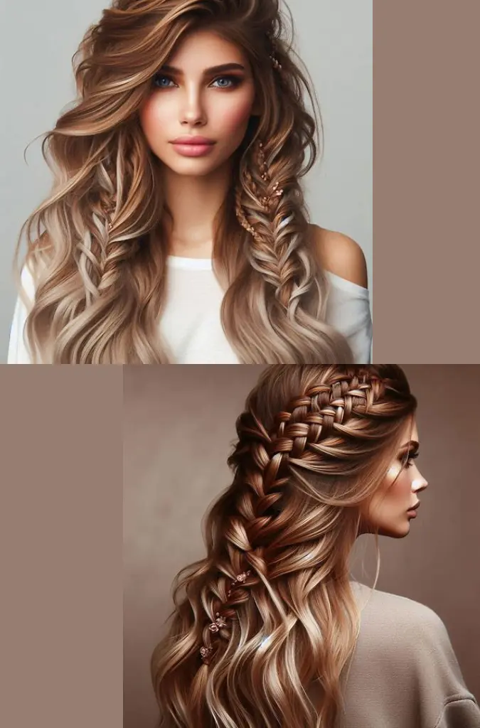 Layered hairstyles with braids