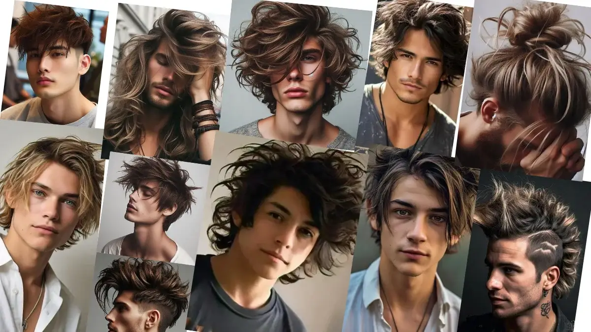 Messy hairstyle for guys with tousled and textured hair, showcasing a modern and casual look.