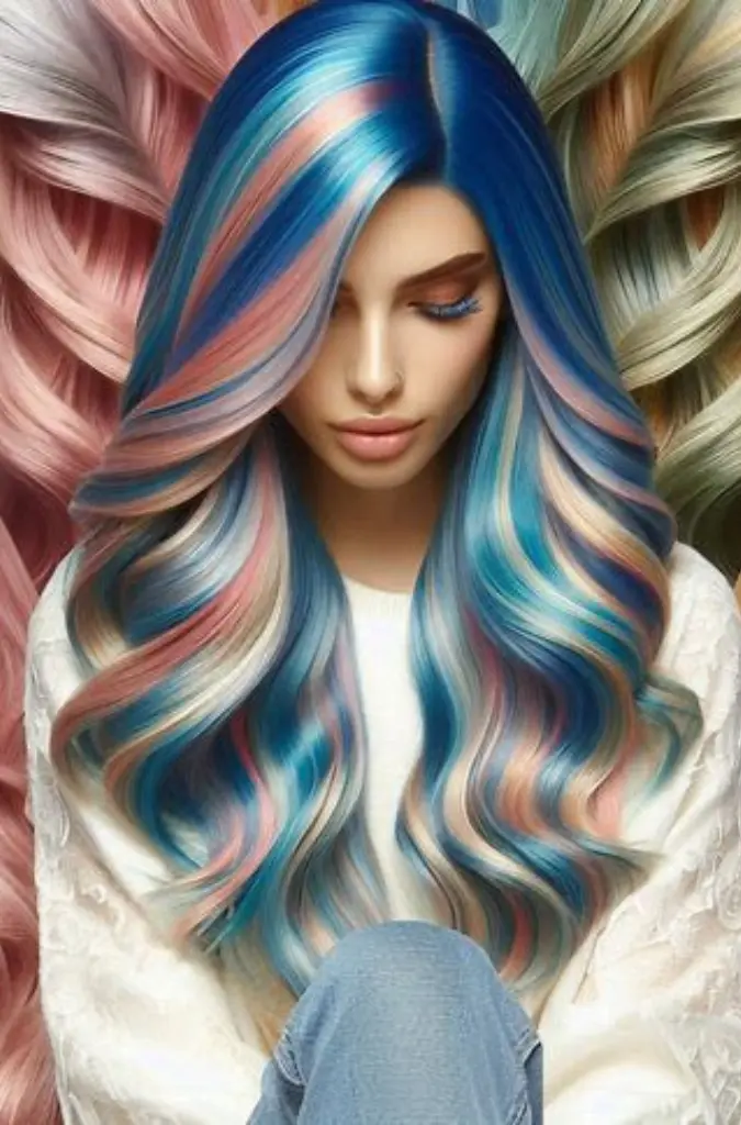 Vivid Layered hairstyles Colors