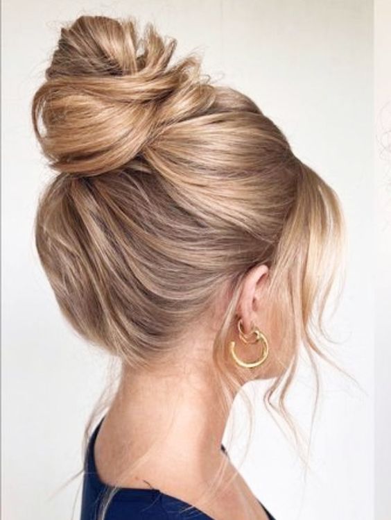 Elegant caramel updo hairstyle