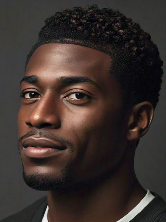 Classic French crop hairstyle for Black men in 2024