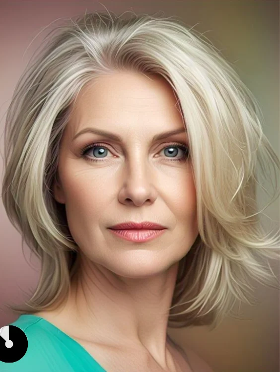 Volume-enhancing hairstyle for women over 50 with fine hair, adding fullness and texture.