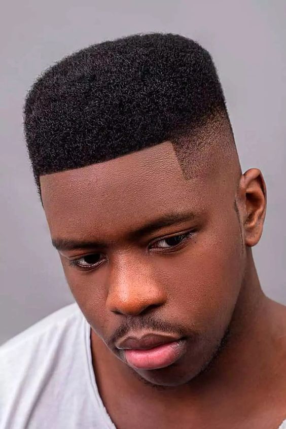 Flat cut hairstyle for Black men in 2024