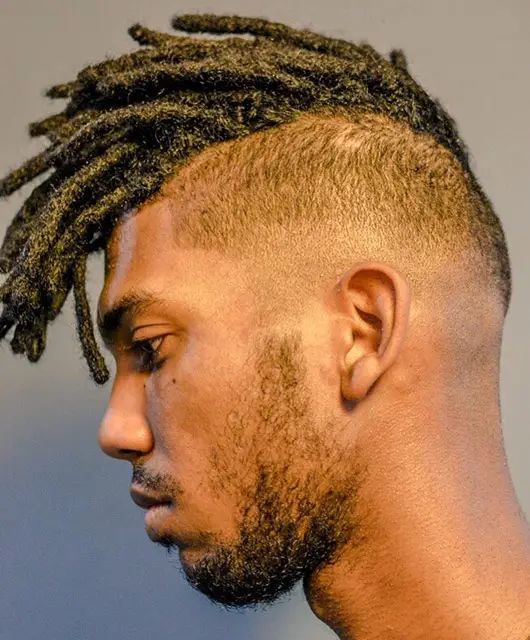 Man with Mohawk and Dreadlocks hairstyle