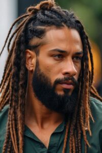 Natural dreadlocks hairstyle for Black men in 2024