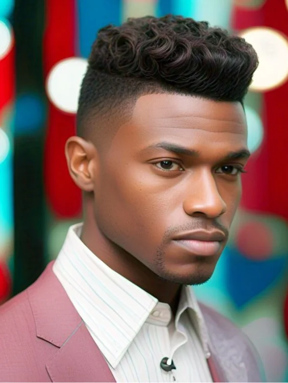 Pompadour hairstyle for Black men in 2024