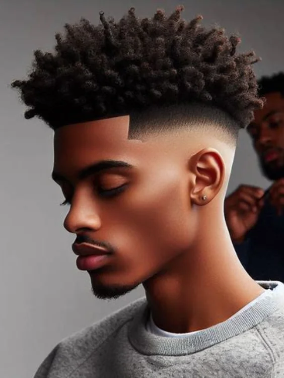 Tapered fade hairstyle for Black men in 2024