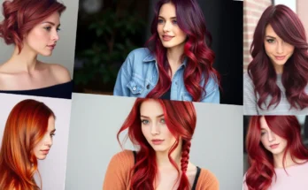 A collection of the 23 best modern red color hair styles for young women, showcasing vibrant, trendy, and fashionable looks in various shades of red.